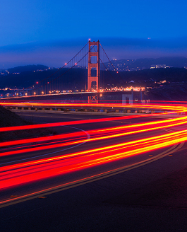Light Trails and the Golden Gate Bridge